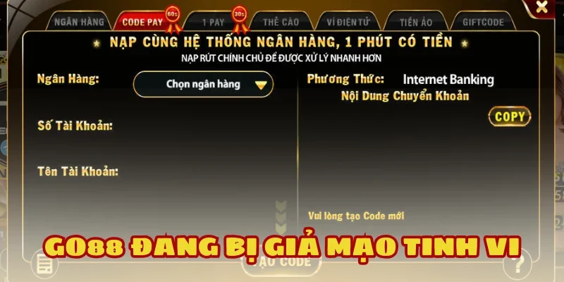 Lừa nạp tiền qua Go88 giả khiến nhiều người mất trắng