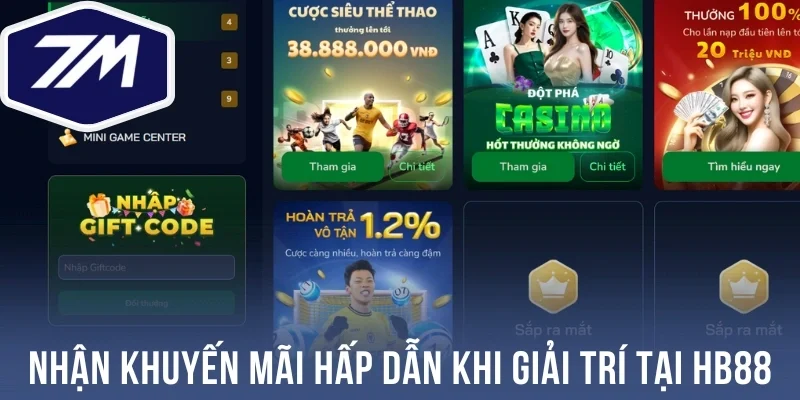 Nhận khuyến mãi hấp dẫn khi giải trí tại Hb88