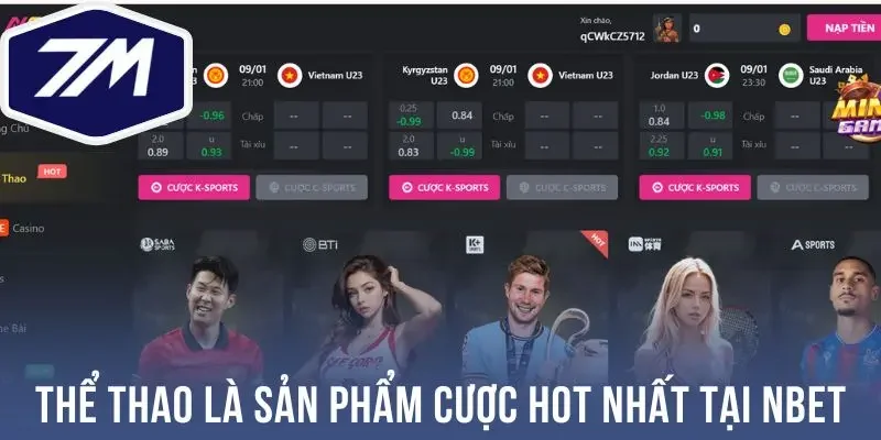 Thể thao là sản phẩm cược hot nhất tại Nbet