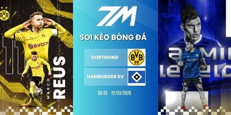 Kèo bóng đá Dortmund vs Hamburger SV hôm nay ngày 22/03/2026 - Bundesliga