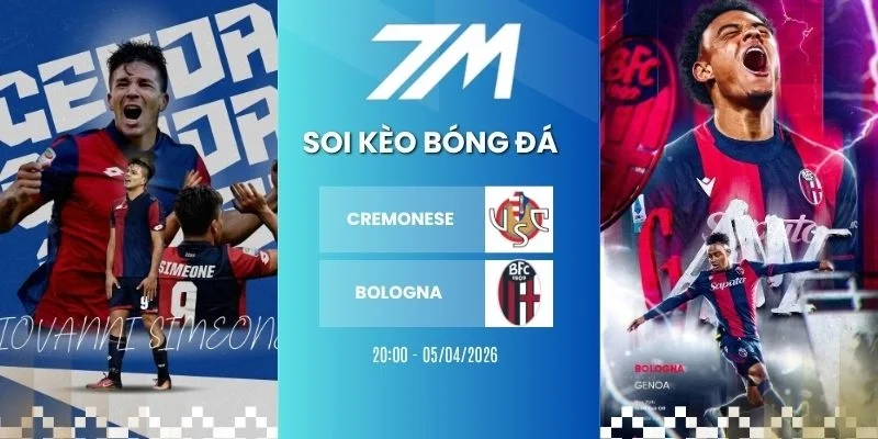 Kèo nhà cái Cremonese vs Bologna hôm nay ngày 05/04/2026 - Serie A